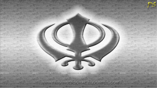 Sikh symbol brick wall black - a yellow border free wallpaper