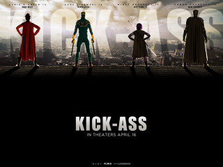 Kick ass movie poster silhouettes - a movie poster free wallpaper