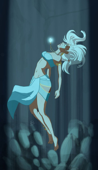 Underwater fantasy heroine whitehair bluecape - league of legends concept art free wallpaper
