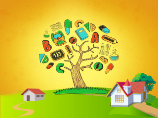 Tree house road image decoration - thing free wallpaper
