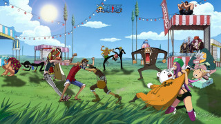 Group people field sky carnival - eiichiro oda free wallpaper