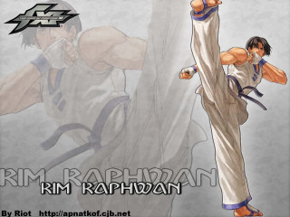 Man karate stance arm up - official art free wallpaper for desktop