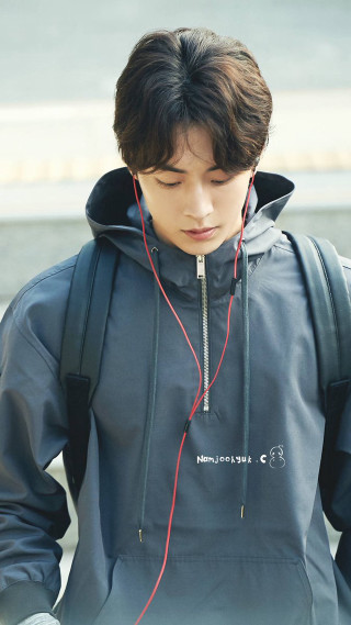 Young man backpack headphones phone - young free wallpaper