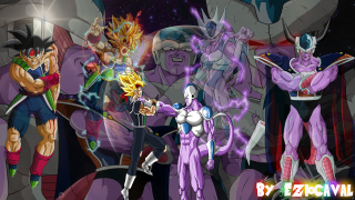 Dragon ball characters space background - a group of dragon ball characters free wallpaper