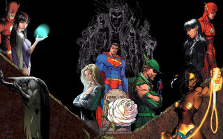 Superheroes ramp black background blue - alan davis free wallpaper