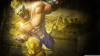 Man mask holding fire hydrant - holding free wallpaper