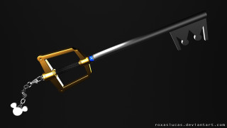 Golden key black object chain - golden free wallpaper