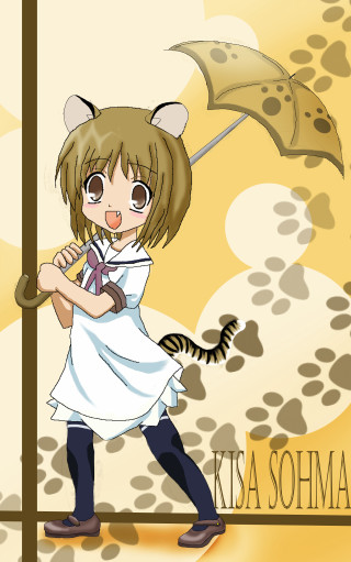 Girl cat ears umbrella cat - hint of yayoi kasuma free wallpaper
