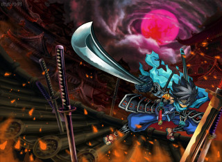 Cartoon character sword red ball - baiōken eishun free wallpaper for desktop