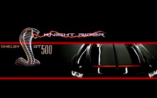 Car neon light red knight - the side of free wallpaper