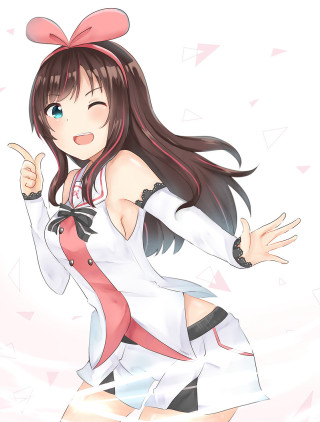 Kawaii anime kizunaai pose smile - aimitsu free wallpaper