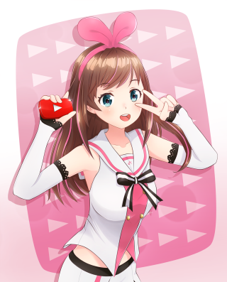 Girl sailor redobject pinkbackground kawaii - her finger free wallpaper