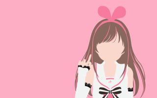 Girl bow pink background image - vector art free wallpaper
