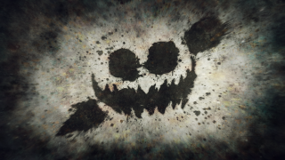 Skull beard dark background white - neoexpressionism free wallpaper