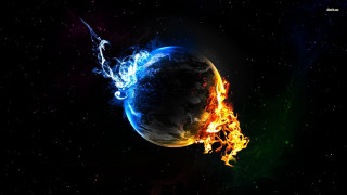 Blue yellow fireball dark sky - the dark sky free wallpaper
