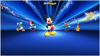 Mickey mouse cartoon stage blue - pixar and disney animation free wallpaper
