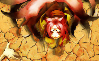 Girl red hair crack ground - nearby free wallpaper