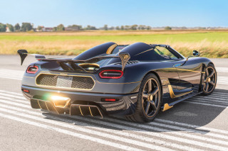 Black sports car driving road 2 - a road next free wallpaper