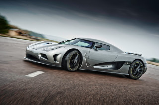 Silver sports car road forest - a cloudy day free wallpaper
