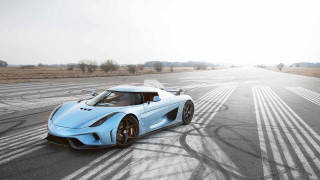 Blue sports car driving road 3 - a blue sports car free wallpaper for desktop