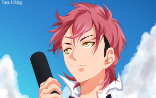 Man pink hair knife looking - adam manyoki free wallpaper