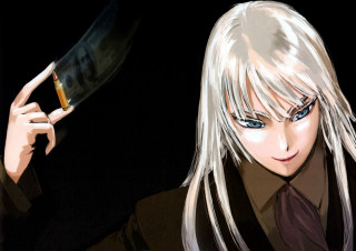 Man long white hair knife - a knife free wallpaper