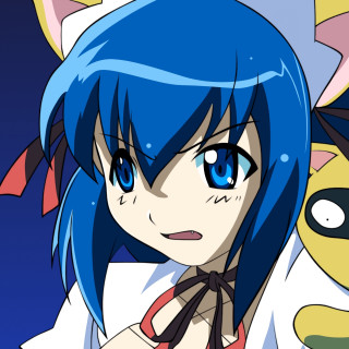 Girl blue hair cat ears 3 - a girl free wallpaper