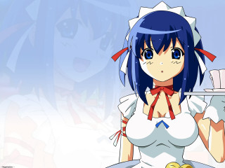 Woman white dress holding plate 2 - a white dress holding free wallpaper