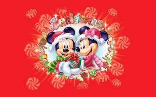 Mickey minnie mouse christmas wallpaper - naive art free wallpaper for desktop