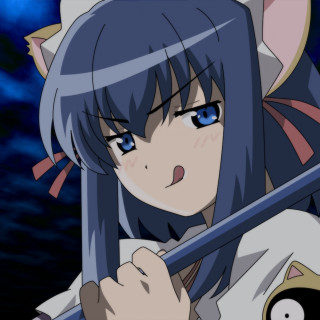 Anime girl blue eyes sword - the camera free wallpaper