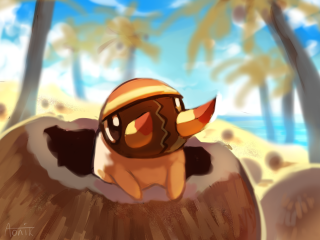 Bird helmet tree palm sky - craola free wallpaper