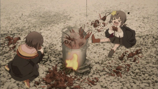 Two people sitting ground trash - bourgeoi free wallpaper