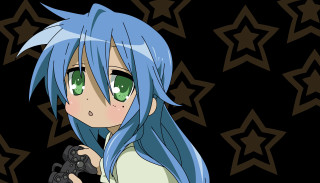 Anime girl blue hair game - video game free wallpaper