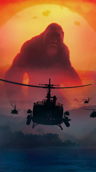 Helicopter gorilla sunset sky flying - a helicopter free wallpaper
