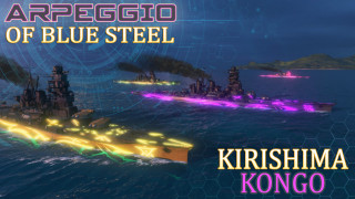 Fleet ships ocean neon lights - correggio free wallpaper