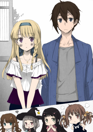 Anime characters couple window cat - a cat free wallpaper