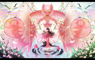 Woman wings flower angel fantasy - angel free wallpaper