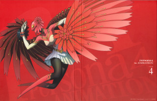 Woman large flower back holding - her back free wallpaper