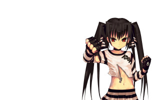 Girl long hair holding scissors - a number free wallpaper