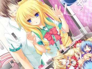 Anime girls room balloons wall 2 - the wall free wallpaper