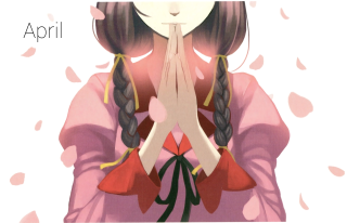 Girl hands together april japanese - official art free wallpaper for desktop