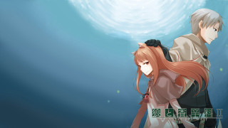 Anime couple water sky background - free ship wallpaper
