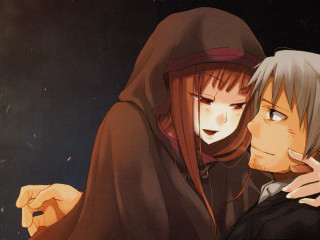 Anime characters hugging dark room - a storybook illustration free wallpaper for desktop
