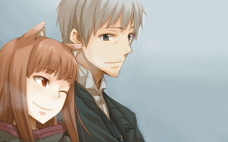 Anime characters standing side by 4 - a brown jacket free wallpaper
