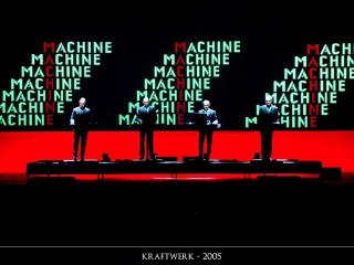 Three men stage red black - bauhau free wallpaper