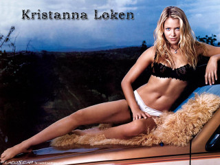 Woman bikini car hood dog - the hood of a car free wallpaper