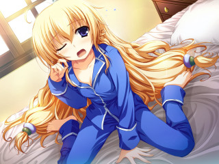 Blonde woman sleeping anime remodernism - woman free wallpaper