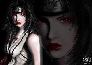 Gothic anime redeyes whitedress blackhat - a red eye free wallpaper