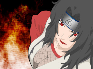 Fire sword woman ninja anime - a man free wallpaper