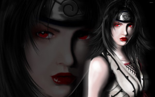Gothic anime redeyes blackbackground dualpersona - a red eye free wallpaper
